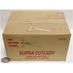CASE OF APPROX. 1000 CLEAR SOUP SPOONS