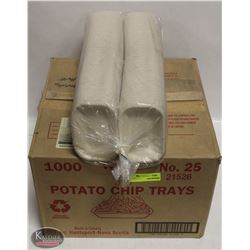 CASE OF 1000 WHITE POTATO CHIP TRAYS