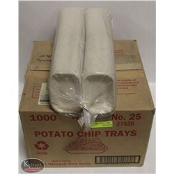 CASE OF 1000 WHITE POTATO CHIP TRAYS