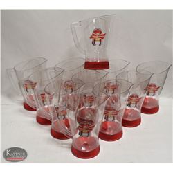 FLAT OF ELEVEN 60 OZ. LIGHT-UP BASE POLY PITCHERS