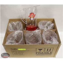 CASE OF 6 NEW  60 OZ. LIGHT-UP BASE POLY PITCHERS