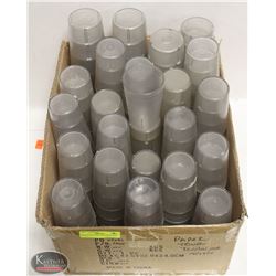 BOX OF POLY-PLASTIC TUMBLERS