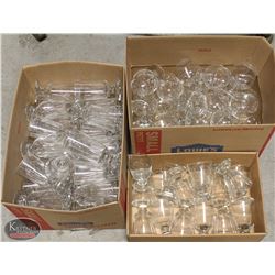3 BOXES OF ASSORTED LOW-RISING STEMWARE