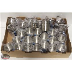 FLAT OF S/S ABSOLUTE MULE MUGS W/ BLUE TINT HANDLE