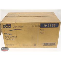 CASE OF TORK ADVANCED WIPER 450 WHITE, 1/4 FOLD