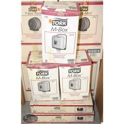 3 TORK M-BOX'S W/ 2 COMPATIBLE TEAR-OFF TUBE FOR