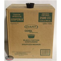 CASE OF DART 3.25 OZ DISPOSABLE BLACK PORTION CUPS