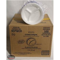CASE OF 500 MULTI-PURPOSE 3 COMPARTMENT PLATES-9"