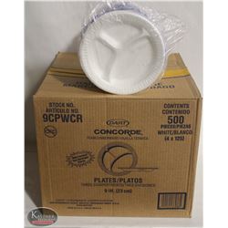 CASE OF 500 MULTI-PURPOSE 3 COMPARTMENT PLATES-9"