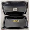 Image 1 : 6 NEW JOHNSON ROSE "MERCI" CHECK TRAYS 5" X 8"