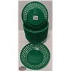 Image 1 : LOT OF 12 NEW JOHNSON ROSE 8" GREEN ROUND SERVING