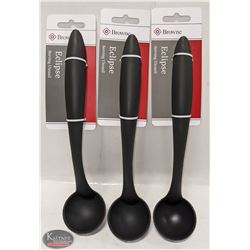 3 NEW BROWNE 10" HIGH HEAT 1OZ. SERVING LADLES