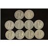 Image 2 : 10 ASSORTED 1940'S MERCURY DIMES