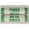 Image 1 : 2-$5 ROLLS 2009-D ROOSEVELT DIMES BRILLIANT UNC