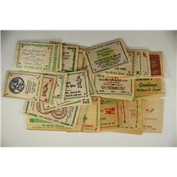 40 ASSORTED WOODEN NICKELS VARIOUS HOLIDAY &