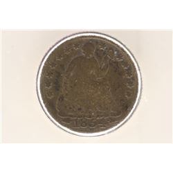 1854 WITH ARROWS SEATED LIBERTY HALF DIME ICG G6