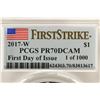 Image 3 : 2017-W AMERICAN SILVER EAGLE PCGS PR70 DCAM