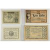 Image 2 : 4 ASSORTED GERMAN NOTGELDS 2-10 & 2-20 HELLERS