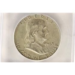 1963-D FRANKLIN HALF DOLLAR ICG AU50