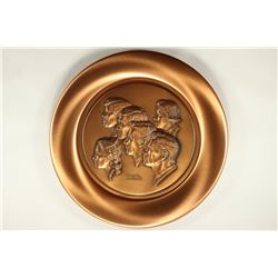 8'' SOLID COPPER PLATE NORMAN ROCKWELL'S
