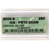 Image 3 : 2000-S SILVER VIRGINIA QUARTER ICG PR70 DCAM
