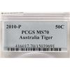 Image 3 : 2010-P AUSTRALIA TIGER 50 CENT PCGS MS70