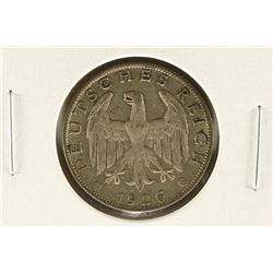 1926-A SILVER GERMAN 1 REICHS MARK .0804 OZ. ASW