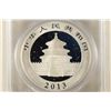 Image 2 : 2013 CHINA PANDA SILVER 10 YUAN PCGS MS70