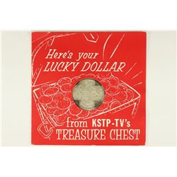 NIFTY ADVERTISING PIECE A 1923 PEACE SILVER DOLLAR