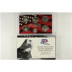 2005 SILVER US 50 STATE QUARTERS PROOF SET WITHBOX