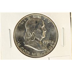 1958-D FRANKLIN HALF DOLLAR BRILLIANT UNC