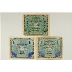 3 PIECES OF WWII GERMAN MILITARY PAYMENT CERTS