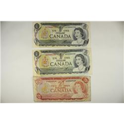 CANADA 2-1973 $1'S AND 1974 $2
