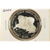 Image 1 : 2001 LIBERIA CUBAN MISSLE CRISIS PROOF SILVER $20