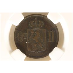 1889 NORWAY 2 ORE NGC VERY FINE 30 BN