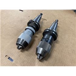 (2) CAT40 Keyless Drill Chucks