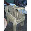 Image 1 : 6 PATIO CHAIRS AND 2 SMALL FOOT STOOLS. NO CUSHIONS