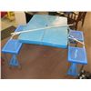 Image 2 : BLUE FOLDING PICNIC TABLE