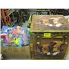 Image 1 : TOY BOX WITH TOYS & A BOX WITH ASST. TOYS