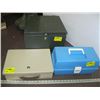 Image 1 : 2 METAL LOCKING BOXES & A TACKLE BOX