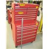 Image 1 : CRAFSTMAN TOOL BOX WITH ROLLING CABINET WITH MISC. CONTENTS