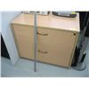 Image 1 : 2 DRAWER LATERAL FILING CABINET, LIGHT WOOD