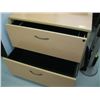 Image 2 : 2 DRAWER LATERAL FILING CABINET, LIGHT WOOD