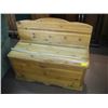 Image 1 : CEDAR LIFT TOP TOY BENCH STORAGE BOX