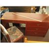 Image 1 : 4 DRAWER DESK & MATCHING CHAIR