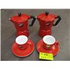 Image 1 : 2 SMALL COFFEE MAKERS & 2 SMALL CUPS