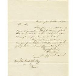 Jefferson Davis Manuscript Letter Signed & CDV