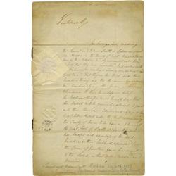 Queen Victoria Document Signed 1837