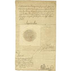 Augustus III of Poland Document Signed 1753