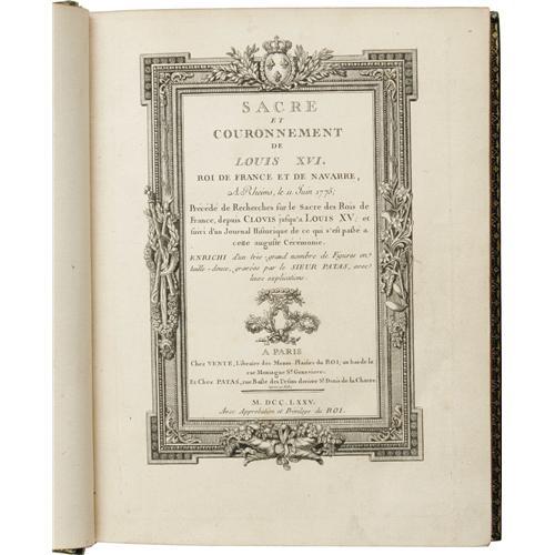 Scarce 1775 Louis XVI Coronation Book